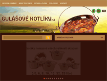 Tablet Screenshot of gulasovekotliky.cz